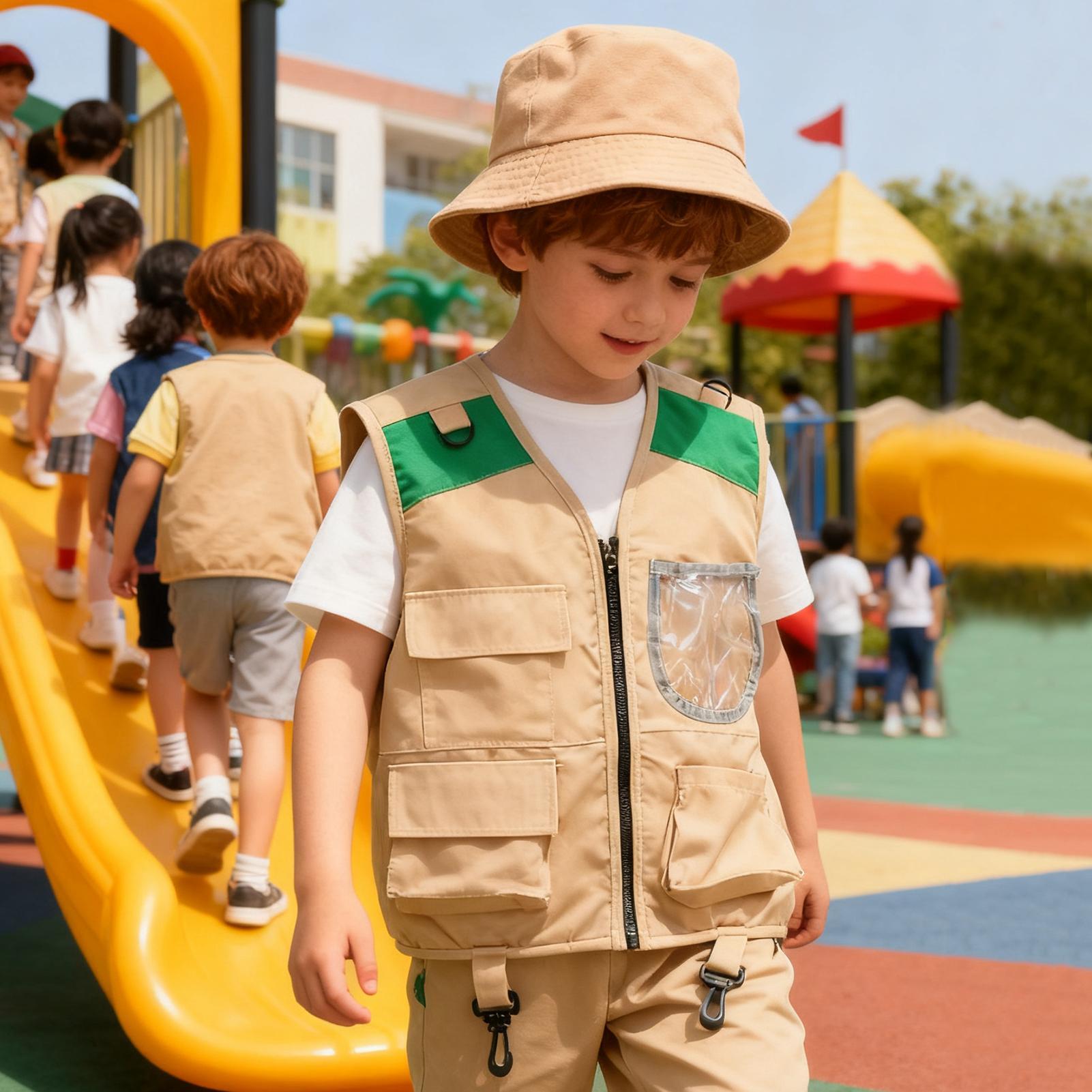 Kids Explorer hat and vest Cos - đánh giá và giá Outdoor Adventure Outfit